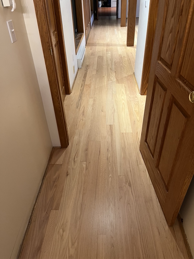 Saturna Island Home — Hallway Restoration after refinishing