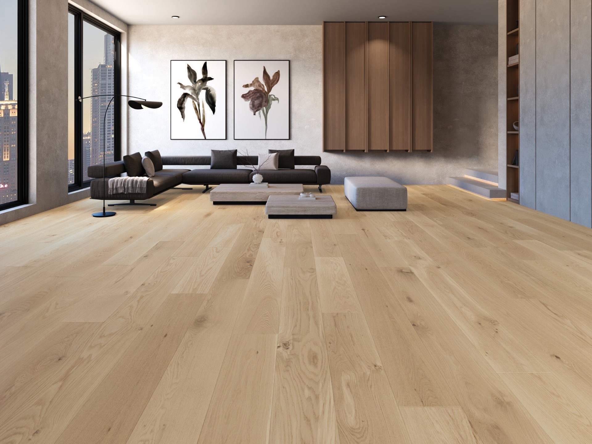 Mirage hardwood in contemporary urban living room
